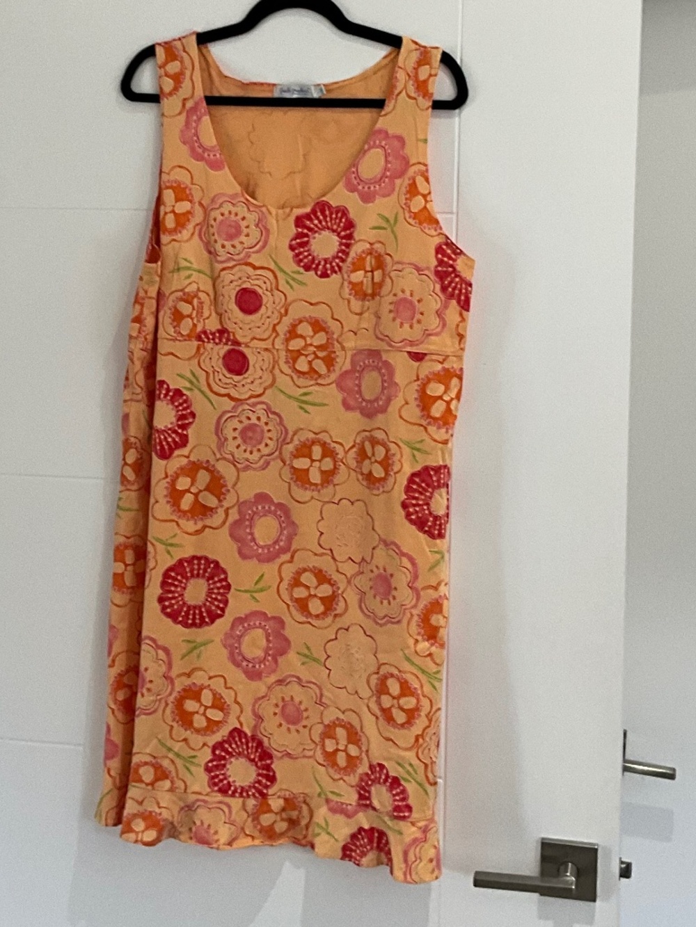 Fresh Produce Floral Sleeveless A-Line Dress XL Made in USA